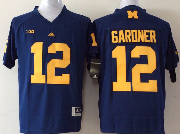 Men's Michigan Wolverines Devin Gardner #12 Navy Alumni Jersey
